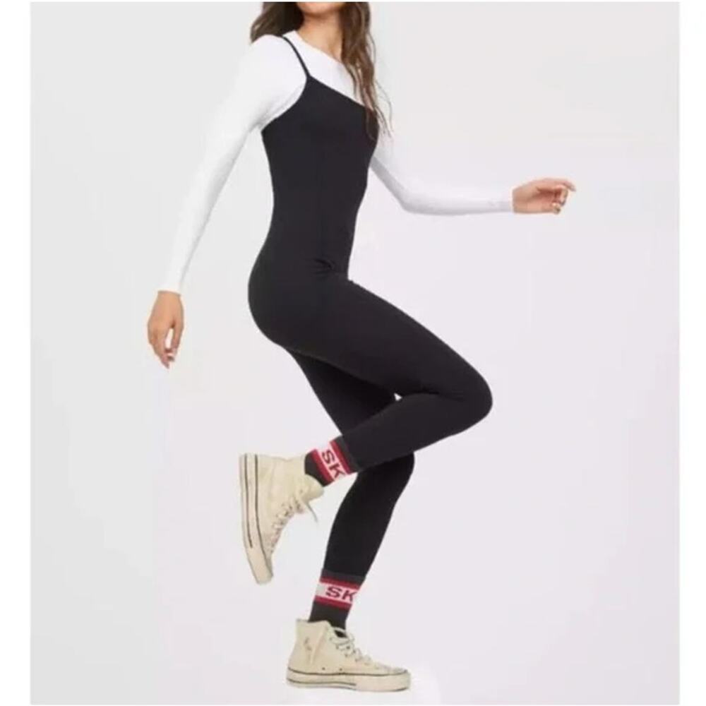 Offline by Aerie Hugger Racerback Black Jumpsuit Size Large
